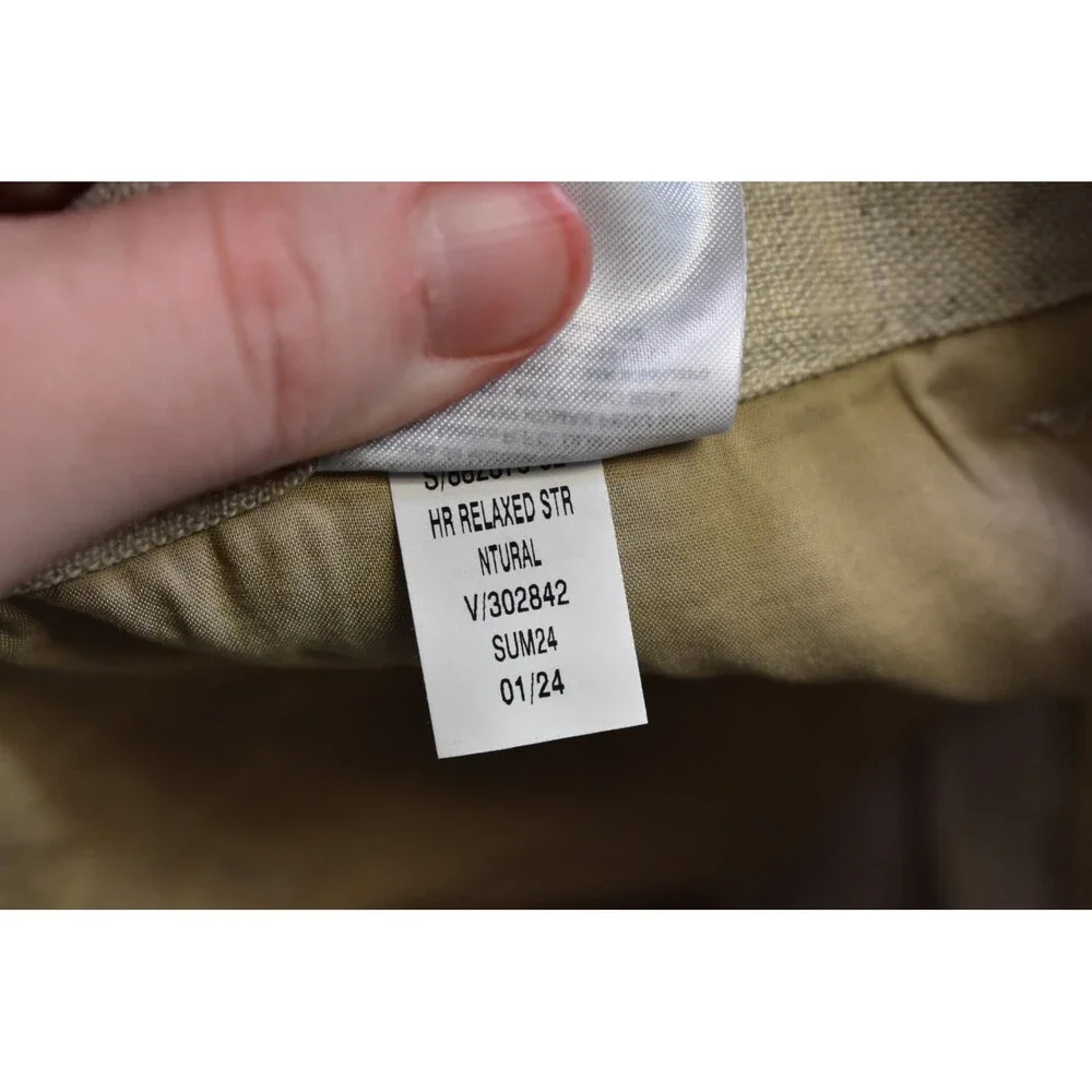 Banana Republic Lina Straight Natural Linen Dress Pant w Pockets Womens 10L